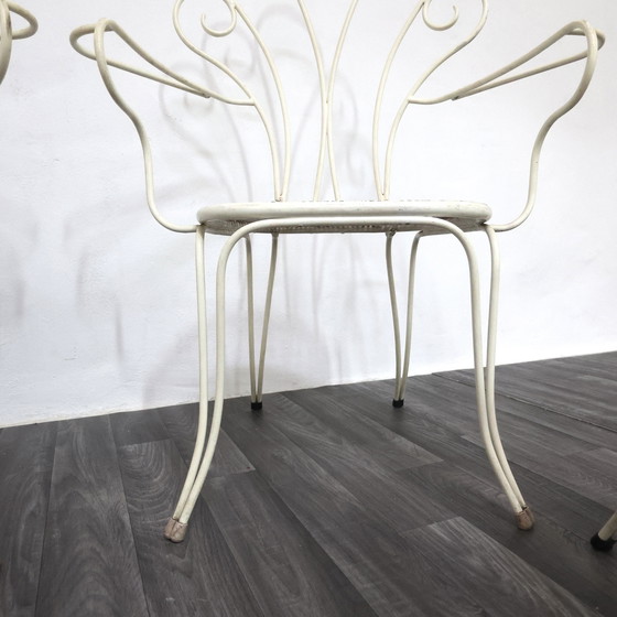 Image 1 of Lio Carminati tuinstoelen, 4 stuks, jaren 50 design, moderne antiek