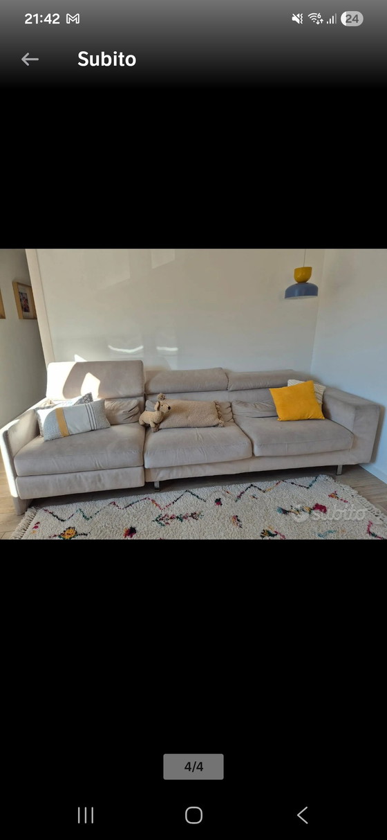 Poltronesofà 300 cm – Double Bed Memory + Electric Recliner – Poltrone Sofa', Chaise longue, Textile (photo 4 of 5)