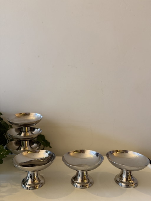 Set di 6 Coppe Cromate