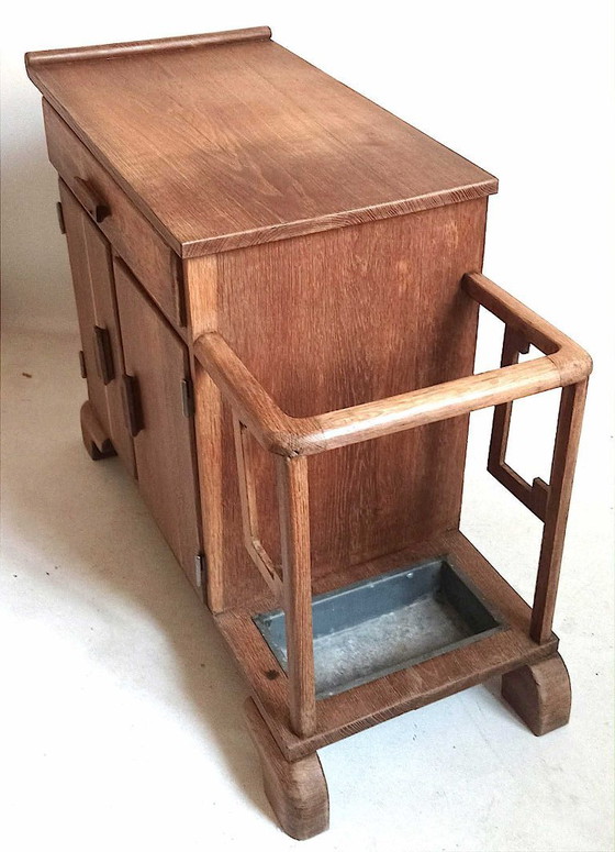 Image 1 of Klein art-deco kastje voor in de hal, 80 cm breed