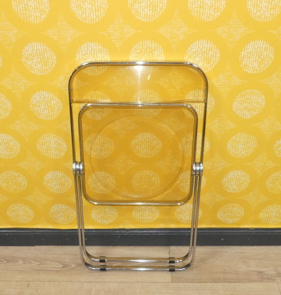 Image 1 of Castelli sedia pieghevole in plastica PLIA Sedia anni '70 design classico giallo trasparente