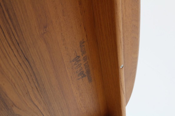 Image 1 of Vintage Danish oval extendable dining table solid teak 1960s