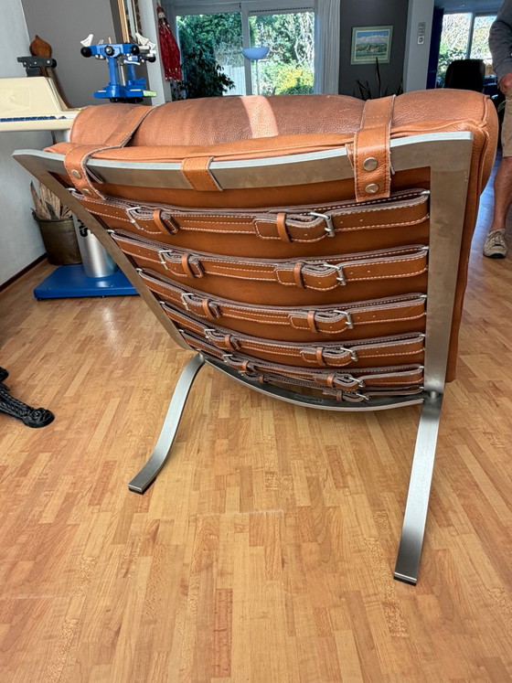 Vintage Ari Sling Lounge Chair, Arne Norell – Chairs and lounge chairs, Leather, rvs (photo 3 of 5)