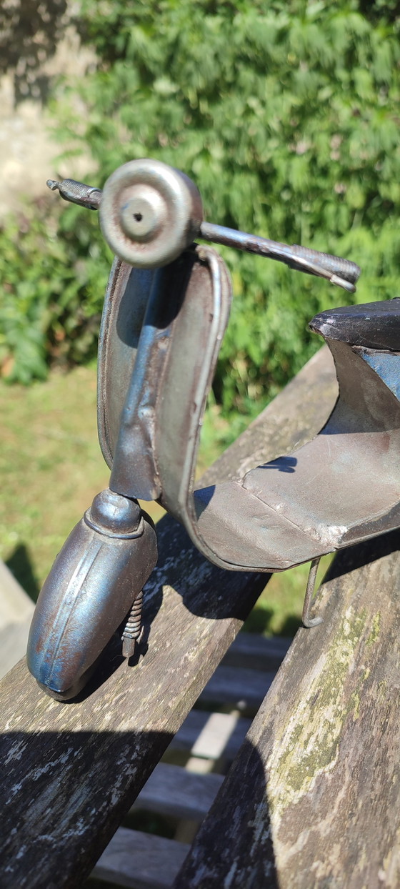 Image 1 of Vespa-style industrial scooter, numbered