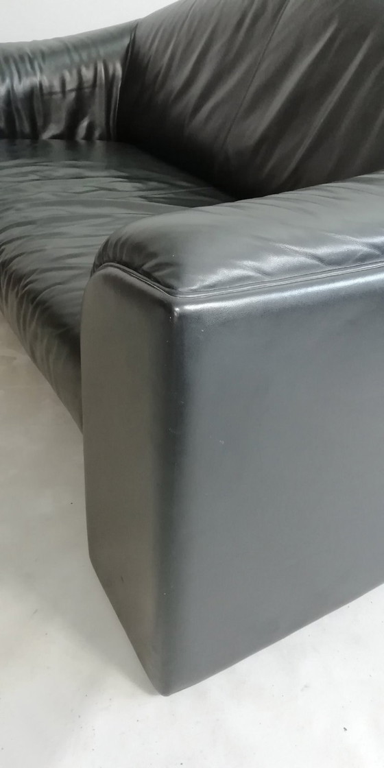 Image 1 of Divano in pelle esclusivo originale WALTER KNOLL COLLECTION, pelle pregiata, nero