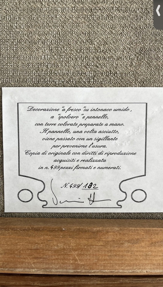 Image 1 of Reproductie van fresco's uit de Italiaanse renaissance – Giovanni Antonio Fasolo – gesigneerd en genummerd (182/499)