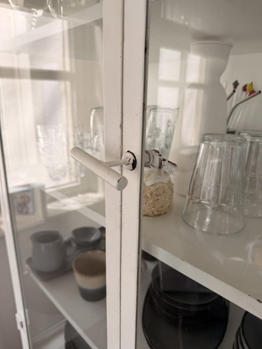 Mobile da farmacia in acciaio bianco – vitrinekasten, Glass, Metal (photo 2 of 6)