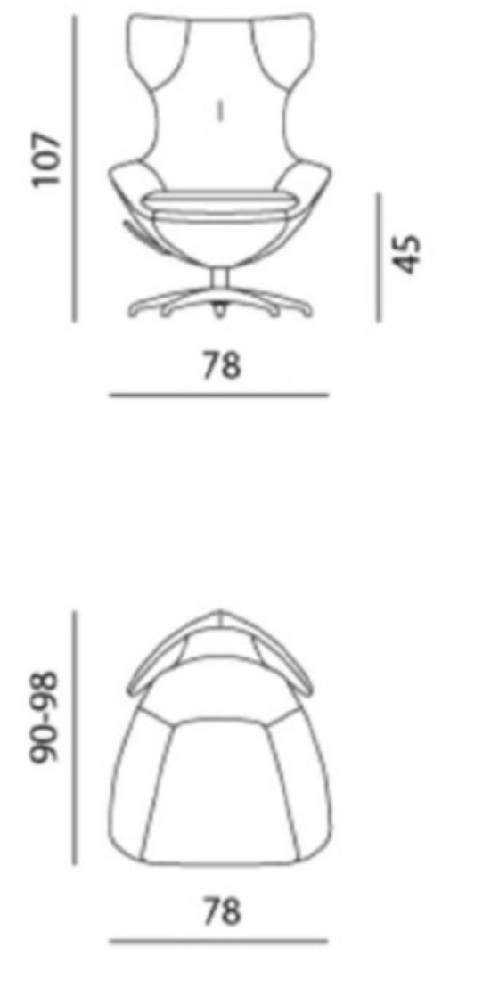 Image 1 of 1x Leolux swivel armchair