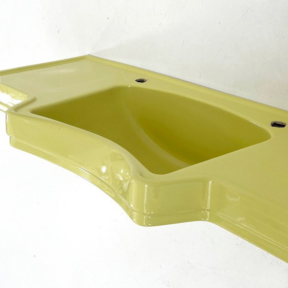 Image 1 of Large Vintage Pistachio Sink, 1980s