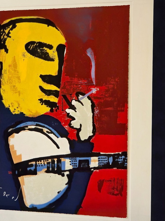 Image 1 of Herman Brood – Banjospieler / Gitarrist / Der Raucher – E.A. – Handsigniert