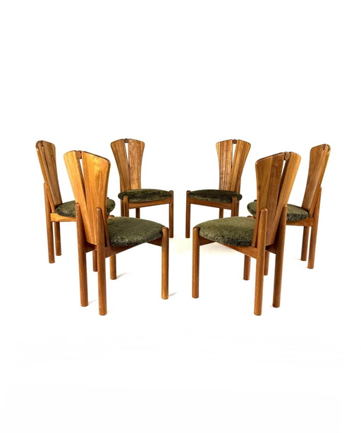 Set of 6 restored dining chairs, Ansanger Møbler '70