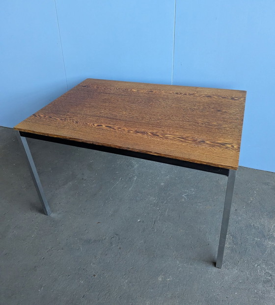 Minimalistischer TE52 Schreibtisch/Esstisch Martin Visser Spectrum – Rostfreier Stahl, Metall (photo 3 of 15)
