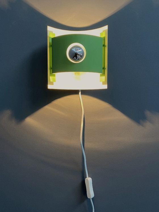 Image 1 of Applique murale Anvia Holland en métal vert, style années 1970, ère spatiale