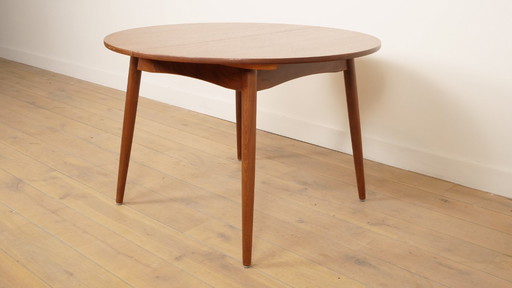 Mesa de comedor redonda vintage | Extensible | Años 60