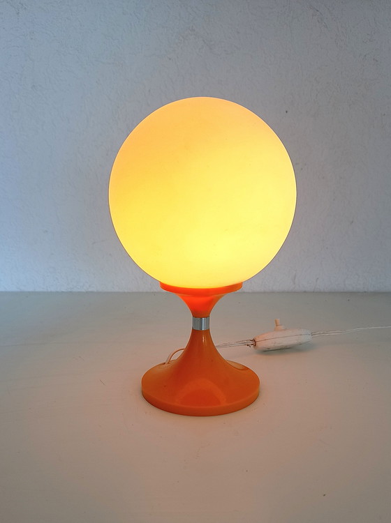 Image 1 of Sixties Space Age Lamp in Orange