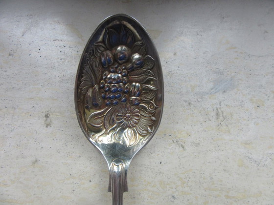 Image 1 of Berry Spoon EPNS A1 Sheffield England Silverplate Art Nouveau Style