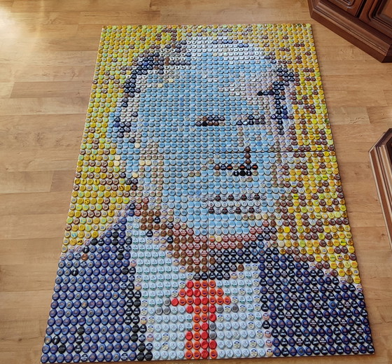 Image 1 of Donald Trump Pixel Art Pop Art / Bottle Cap Unique