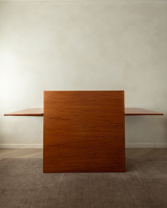 Image 1 of Danish Modern Teak Extendable Dining Table Model 24 by Ansager Møbler, 1960s