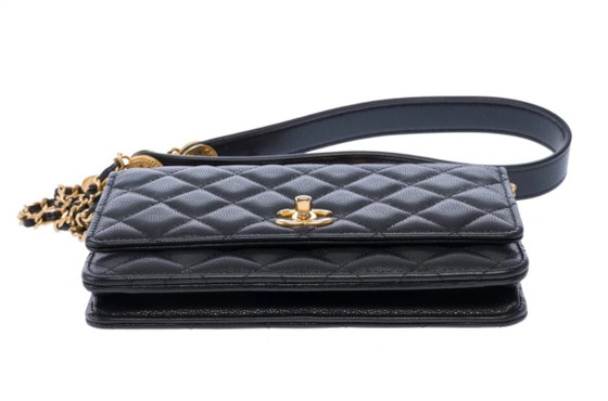 Image 1 of Sac CHANEL Wallet on Chain en Cuir Noir - 103397