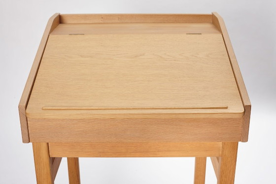 Sekretär aus Eichenholz, Dänemark, 1960er Jahre. – Schreibtisch, Wood, Brass (photo 7 of 16)