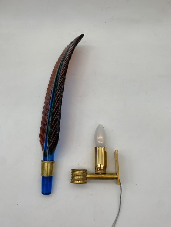 Image 1 of Applique murale, feuille unique attribuée à Seguso