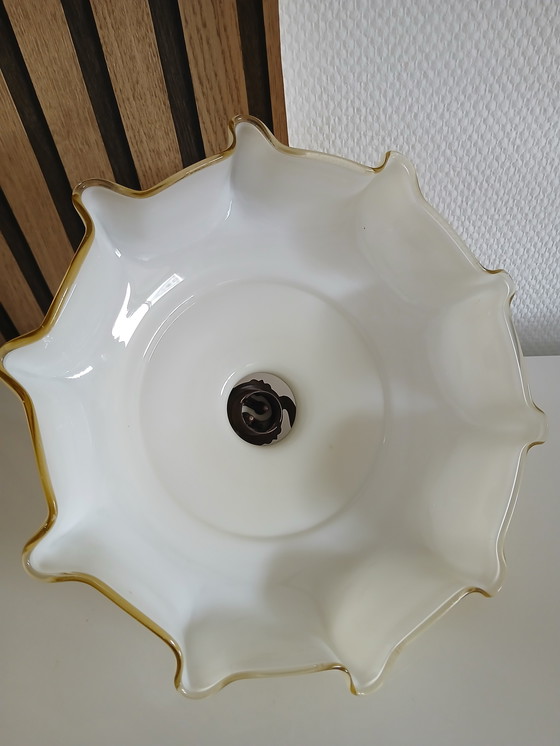 Image 1 of Hängeleuchte Opaline Spitze.