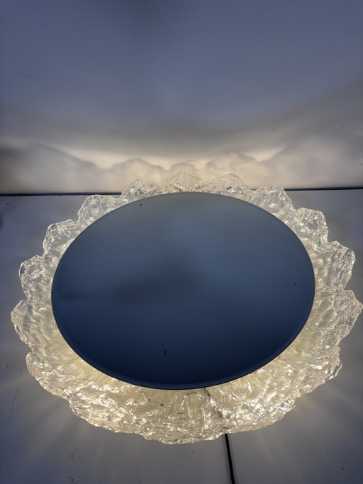 Miroir mural vintage avec éclairage | Plexiglas années 1960 | 70 – spiegels