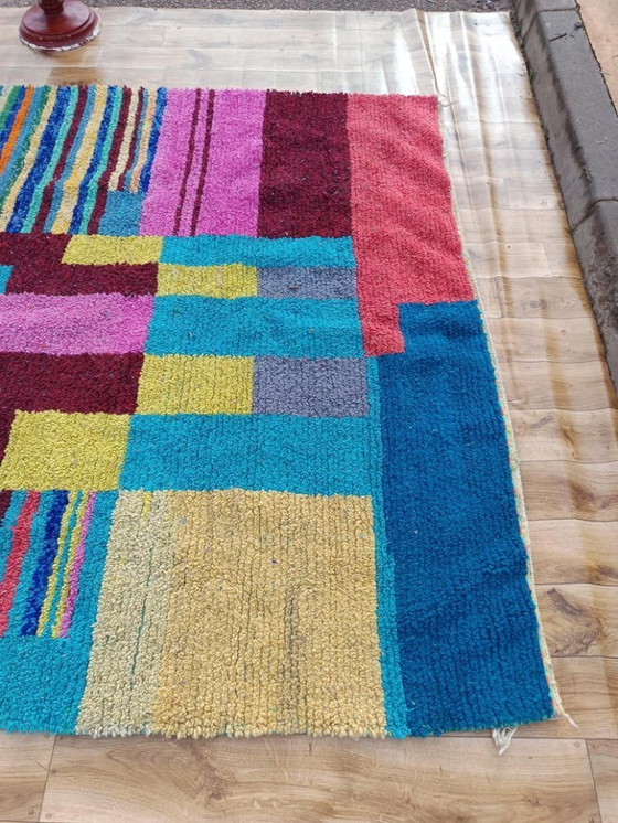 Image 1 of Mehrfarbige Berber-Tapis aus Leinen, 350 cm x 200 cm