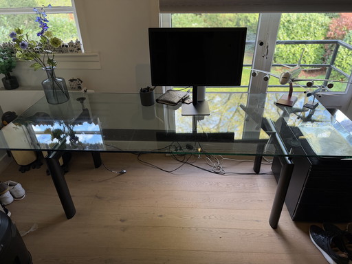 Cassina Le Corbusier LC6 Tafel helder Glas - Zwart gebruikerssporen