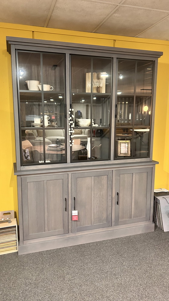 Image 1 of Oak sideboard with display doors BKS - Staphorst