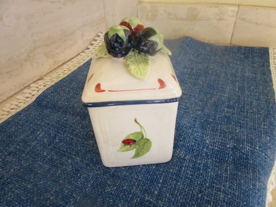 Image 1 of Barattolo piccolo con coperchio Villeroy & Boch, modello Cottage Charm (codice 110726)