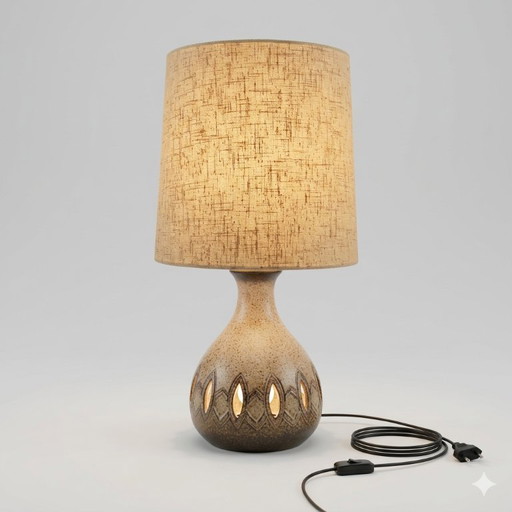 Grande lampe à poser en céramique, West Germany 1960,70, vintage