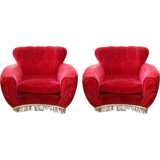 Paire de fauteuils vintage de Guglielmo Ulrich, 1940