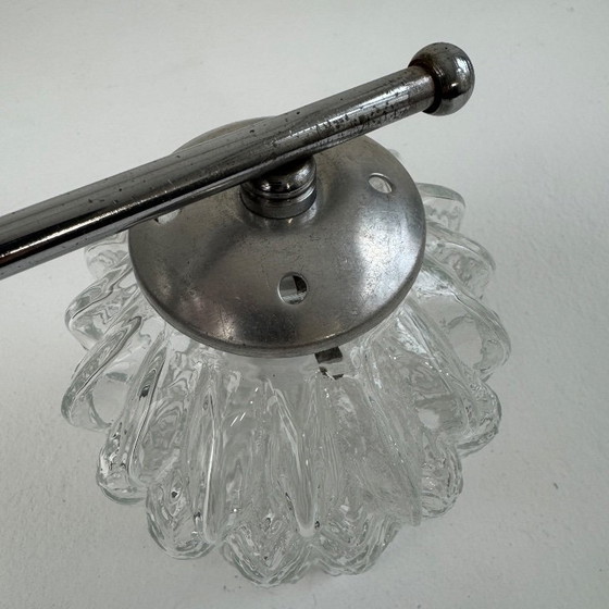 Image 1 of Vintage wandlamp van metaal en glas