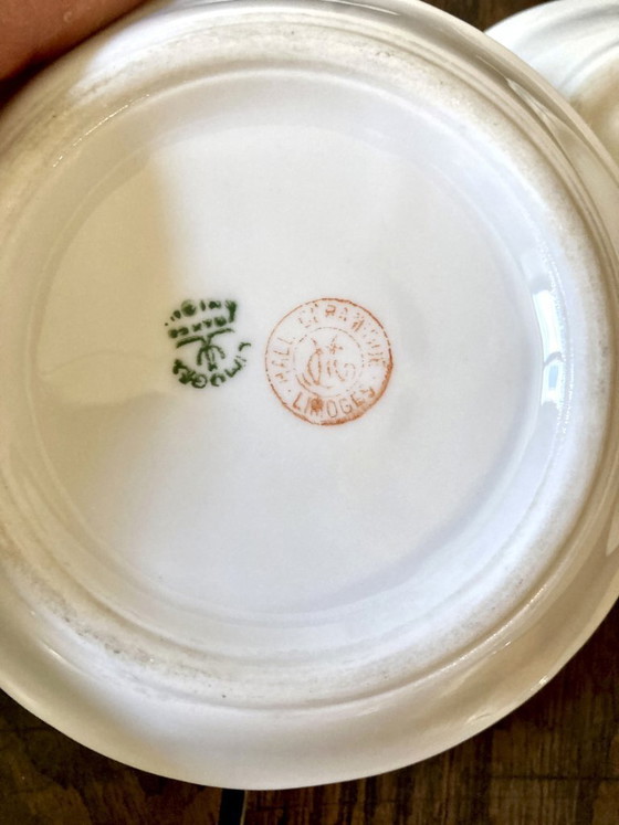 Image 1 of Ciotole da bistrot in porcellana di Limoges (Francia), inizio XX secolo