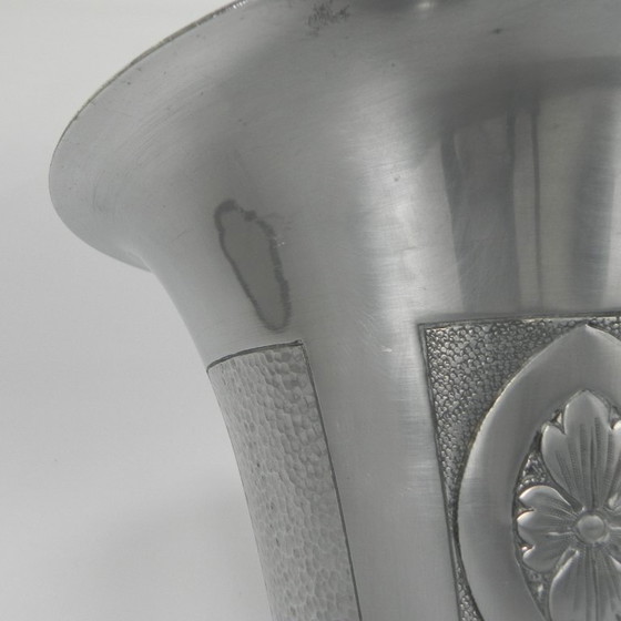 Image 1 of Art-Deco-Tischleuchte aus Aluminium, Stehleuchte, 1930er Jahre