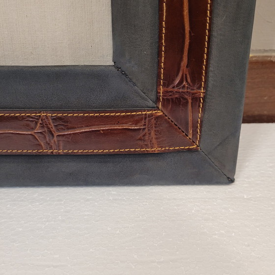 Image 1 of Cornice Marco Tadini in pelle, stile Hermès, anni &#39;90 - Spagna