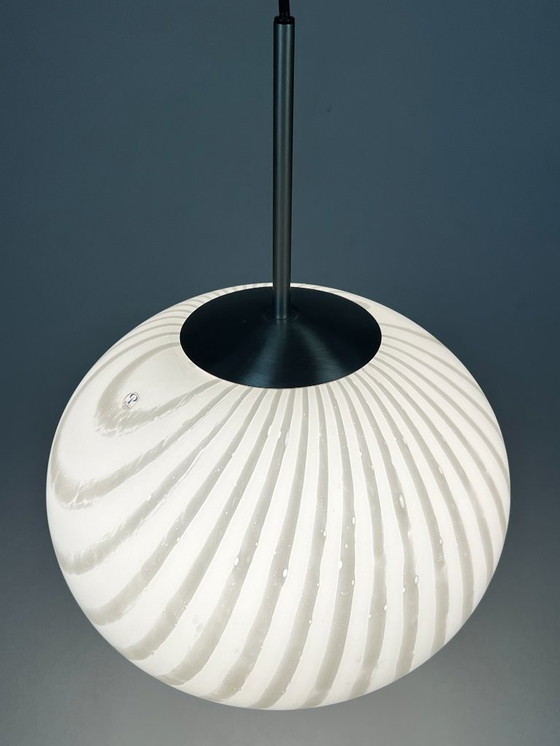 Image 1 of Suspension vintage, motif tourbillon/zèbre, Peill & Putzler, Allemagne, années 1980