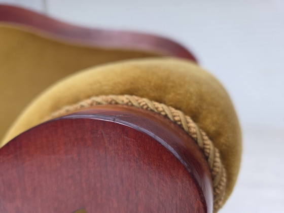 Image 1 of Sofá danés de dos plazas de los años 50 en estilo Biedermeier, tapizado en terciopelo.
