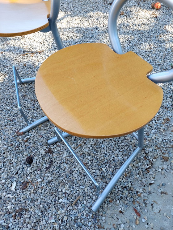 Coppia di sgabelli da bar tedeschi anni '80 – Metal, Wood (photo 5 of 9)