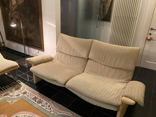 Saporiti Italia sofa (1970s) – reupholstered, timeless lounge design