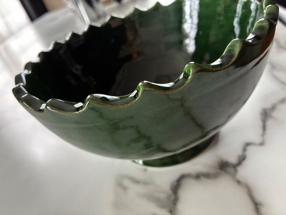 Image 1 of Große marokkanische Tamegroute-Salatschüssel