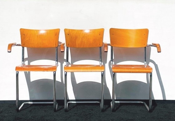 Image 1 of 3 vintage stoelen Mart Stam [ Bauhaus ] industrieel 1930s