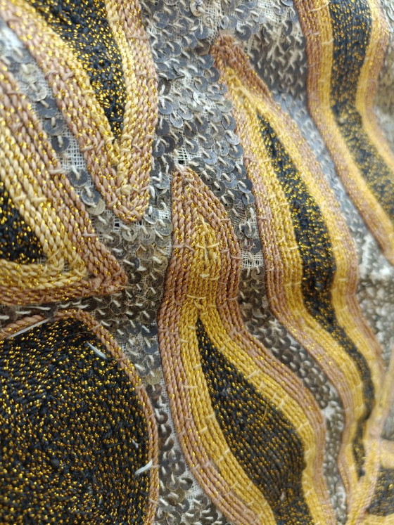 Image 1 of Arazzo vintage KALAGA proveniente dalla Birmania, raffigurante una tigre, 1,50 x 1,00 m