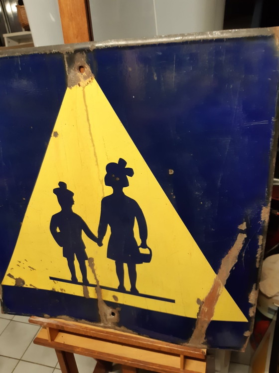 Vintage French enamel traffic sign – Wall decoration, Other (photo 4 of 5)