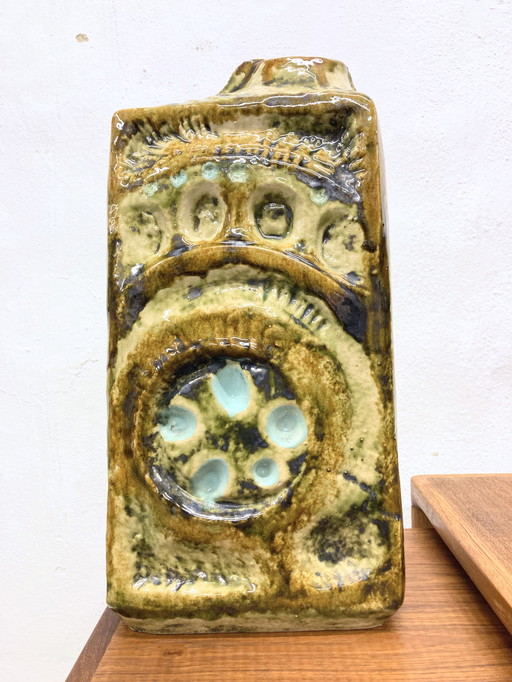 Vase de sol hongrois des années 60 von Zsolnay Pecs Brutalist Design