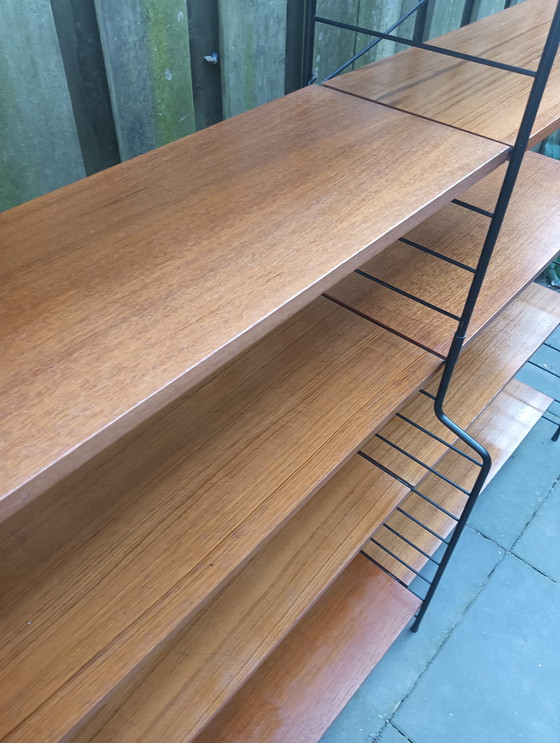 Image 1 of Mensola da parete modulare WHB, divisibile anche separatamente, impiallacciatura in teak