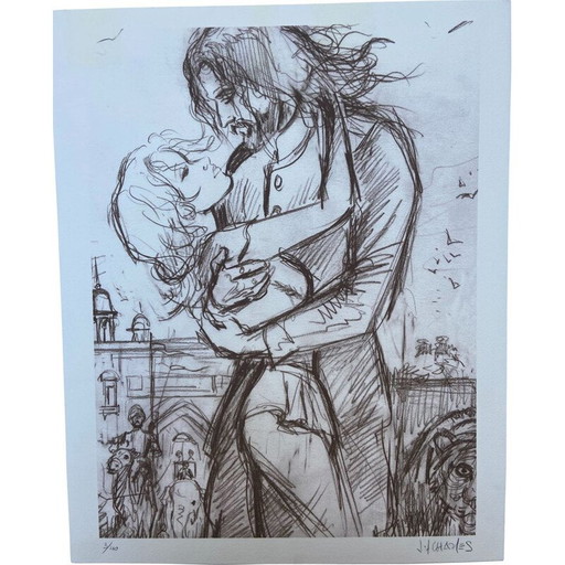 Vintage-Lithographie india dreams 3 von Jean-Francois Charles