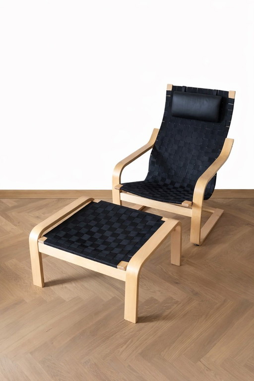Noboru Nakamura, Limited Alvar Aalto tribute, armchair with footrest "Poäng", IKEA, 1999