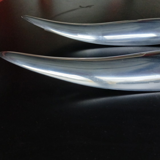 Image 1 of Italiaanse design wandlampen in verchroomd aluminium